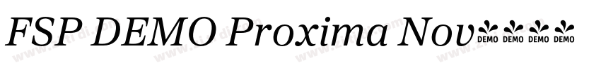 FSP DEMO Proxima Nov字体转换